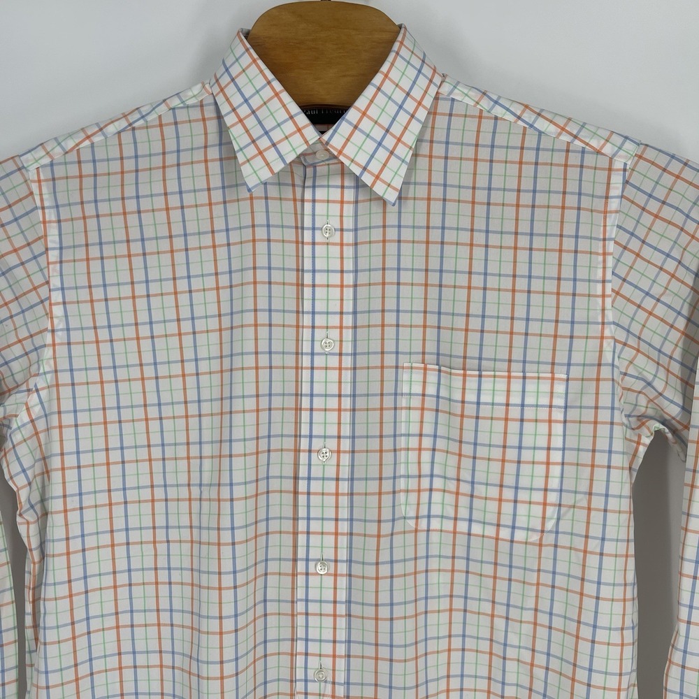 NWT PAUL FREDRICK Comfort Stretch Non-Iron Check Dress Shirt SZ 15.5 -34 - Picture 3 of 5